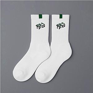 步步有你.潮襪 (綠色/白色各一雙)