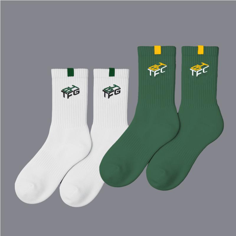 步步有你.潮襪 (綠色/白色各一雙)